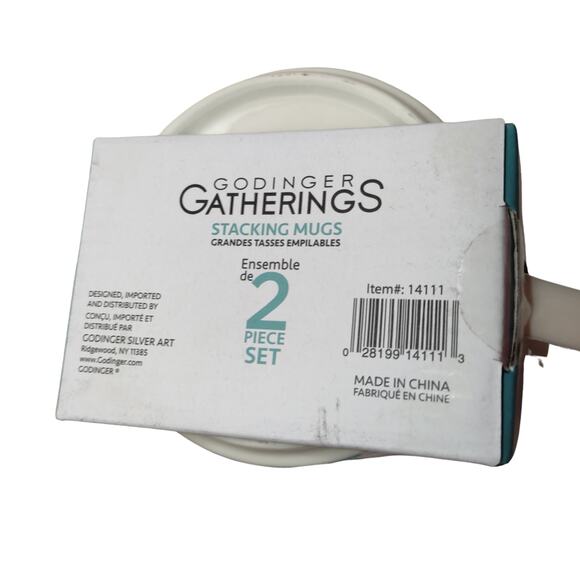 Godinger Gatherings "Live Your Life With Zest" Stackable Mug Set - Picture 5 of 5